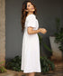 Sweet Heart  Front Buttoned Linen Dress